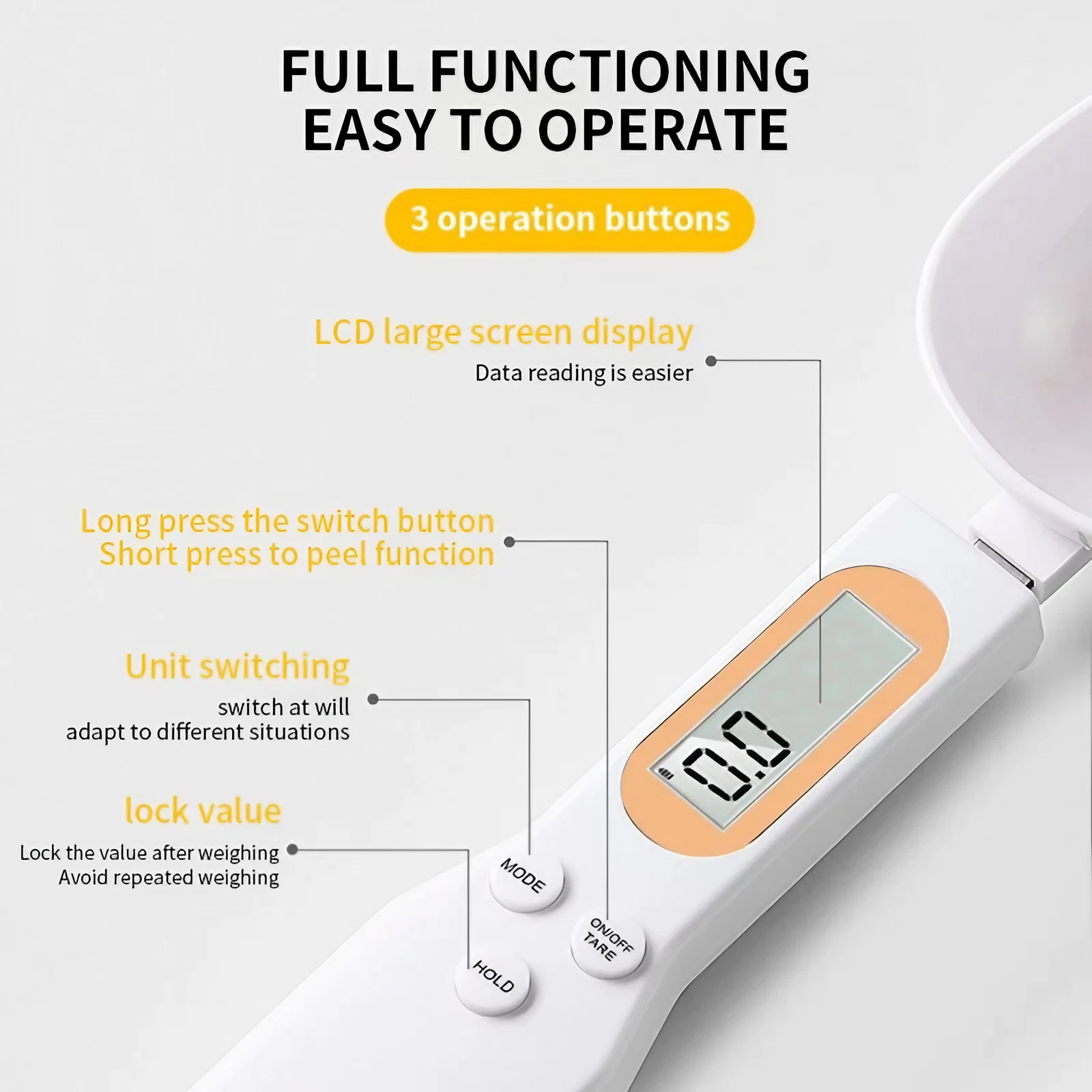Cuillère balance 0-500g